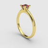 varitsa-jewellers - Solitaire Gold Engagement Ring with 0.35ct Princess Cut Ruby- 01SG04R